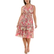 Nanette Lepore Womens Sleeveless Ruffle Midi Dress, Sizes 4-16