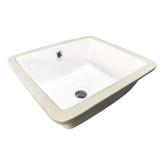 Kingston Brass EVB1412 Linna 14" Ceramic Square Undermount Bathroom Sink, White