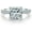 Rose, variant on Sterling Silver Classic 3 CT Square Accented Solitaire Engagement Ring Princess Cut Proposal Ring