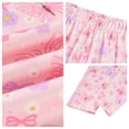 thumbnail image 3 of Aideaone Girls Outfit Fall 2 Pcs Clothes Sets Long Sleeve Ruffle Hem Shirt Floral Pants for Kids Size 3-8, 3 of 4