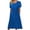 Blue, variant on QUYUON Women's Flowy Dress Casual Summer Crew Neck Short Sleeve T-Shirt Midi Dresses with Pockets Tunic A-Line Dress Style A71 Holiday Beach Sundress Evening Cocktail Party Dress Black XX-Large