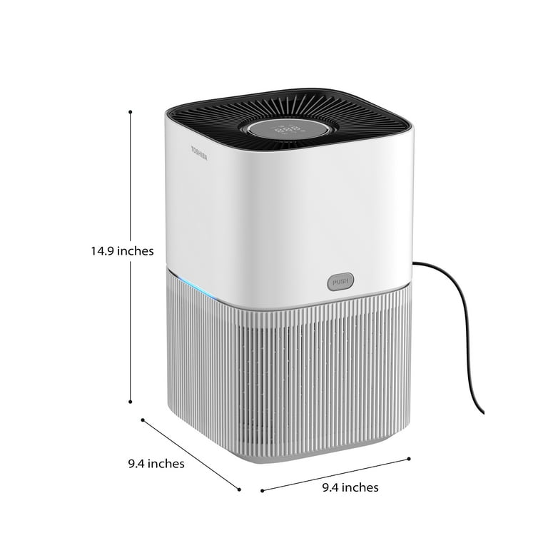 Toshiba H13 True HEPA Air Purifier for up to 215 Sq. Ft. with Air Quality Sensor 6 Hr Timer
