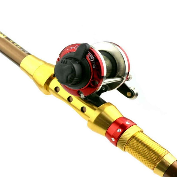 Wweixi Mini Bait Casting Spinning Boat Ice Fishing Reel Winter Fish Rod Wheel Baitcast Roller Coil Wire Line Red As Pictures Show