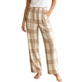 thumbnail image 2 of Ohufall Pajama Pant for Women Plaid Elastic Waist Soft Pant Sleep Lounge Comfort Casual Sleepwear, 2 of 9