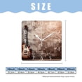 thumbnail image 2 of 12 Inch Wall Clock Battery Operated Square Clock Decorative for Office, Kitchen, Outdoor, Living Room，Guitar Brick Wall Music Vintage Creative, 2 of 4