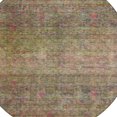 thumbnail image 4 of HomeRoots 605737 8 ft. Artichoke Green & Hot Pink Round Floral Washable Indoor & Outdoor Area Rug, 4 of 5