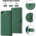 thumbnail image 4 of Case for iPhone 7 Plus iPhone 8 Plus, Vintage Wallet Folio Flip Cover Full Coverage Premium Leather Case with Magnetic Closure Kickstand Card Slots - Dark Green, 4 of 9