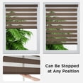 thumbnail image 3 of Persianas Zebra Joydeco inalámbricas de doble capa, color café, 50 x 120 cm, 3 of 9