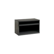 Hirsh 36 Inch Wide Low Credenza Metal Lateral Cabinet with Open Shelves for Home and Office, Charcoal