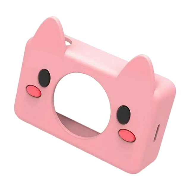 Milaget Cute Silicone Cover Shell Protective Cover for Kids Camera Gift Christmas Pink Pink Pig