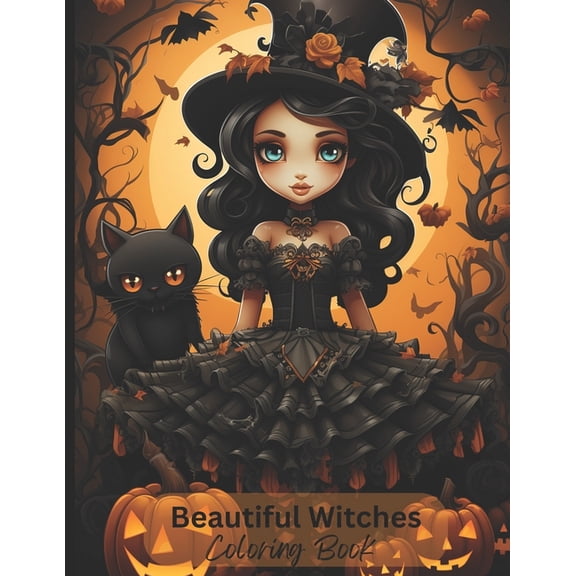Beautiful Witches Coloring Book: For Adults, (Paperback)