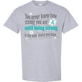 thumbnail image 3 of Inktastic Ovarian Cancer Being Strong T-Shirt, 3 of 5