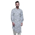 thumbnail image 2 of Atasi Mandarin Collar Printed Rayon Traditional Kurta For Men Casual Shirt, 2 of 6