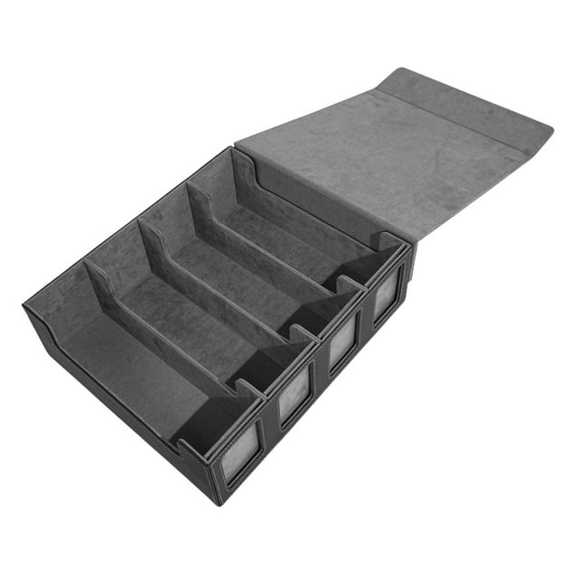 Caja de tarjetas de baraja, accesorios, caja de tarjetas de regalo para tarjetas de baloncesto, tarjetas coleccionables Negro