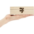 thumbnail image 4 of 6 Pack Small Unfinished Wooden Gift Boxes with Hinged Lids for Jewelry Wooden Jewelry Box Desktop Sundries Storage Box DIY Crafts, 4 of 5