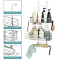thumbnail image 7 of Over the Door Shower Caddy Bathroom Hanging Organizer Shelf with Hook & Soap Box, 7 of 7