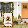 thumbnail image 6 of Thanksgiving Day Flags for Backyard House Outdoor Porch Decoration - Thanksgiving Day Autumn Leaves Cartoon Double-Colored Outdoor Garden Flags 28x40 Inch Cute Washable Animated Decoration, 6 of 6