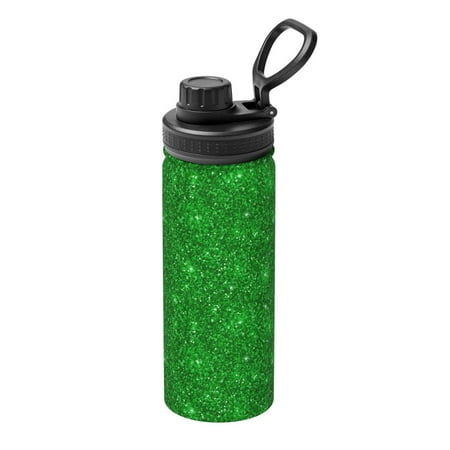 

Fuzoiu Green Glitter Print 18oz Sports Insulated Kettle Stainless Steel Vacuum Water Bottle Leakproof Sport Flask