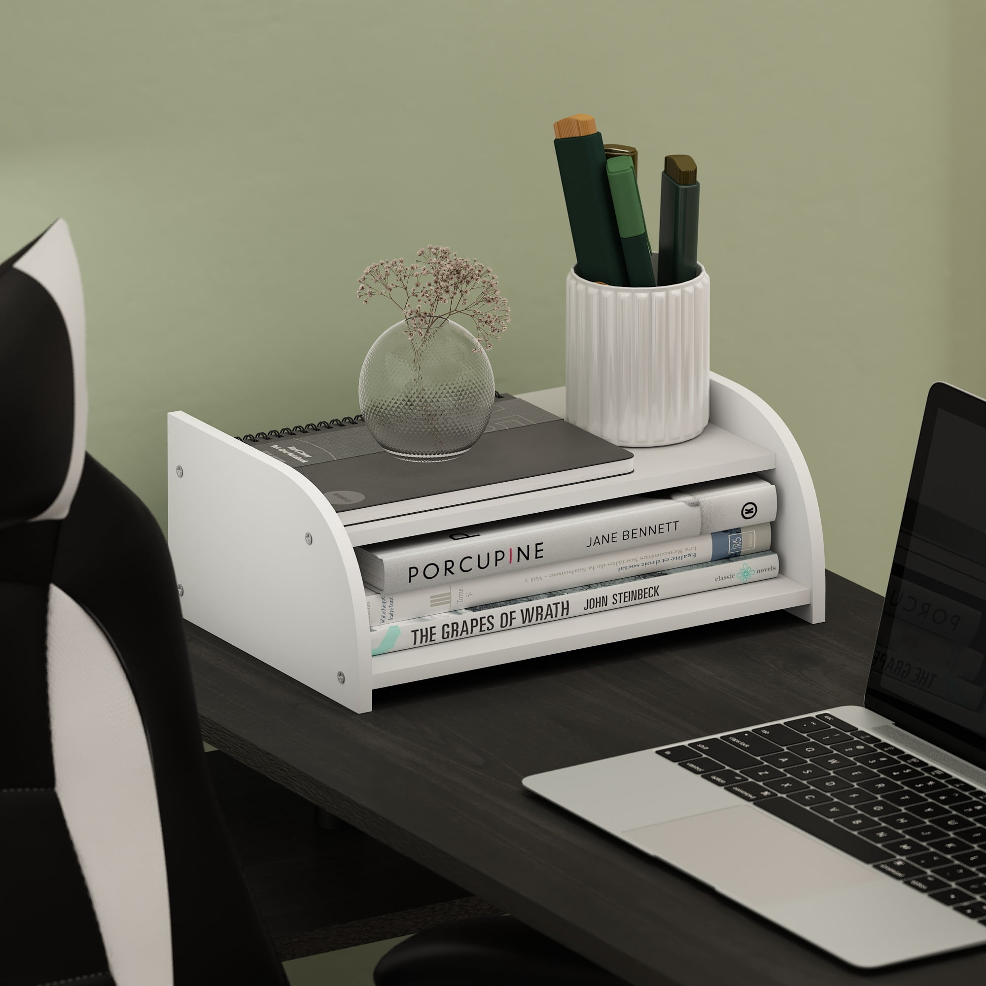 Furinno CLASSIC 2-Tier Desk Top Organizer in White