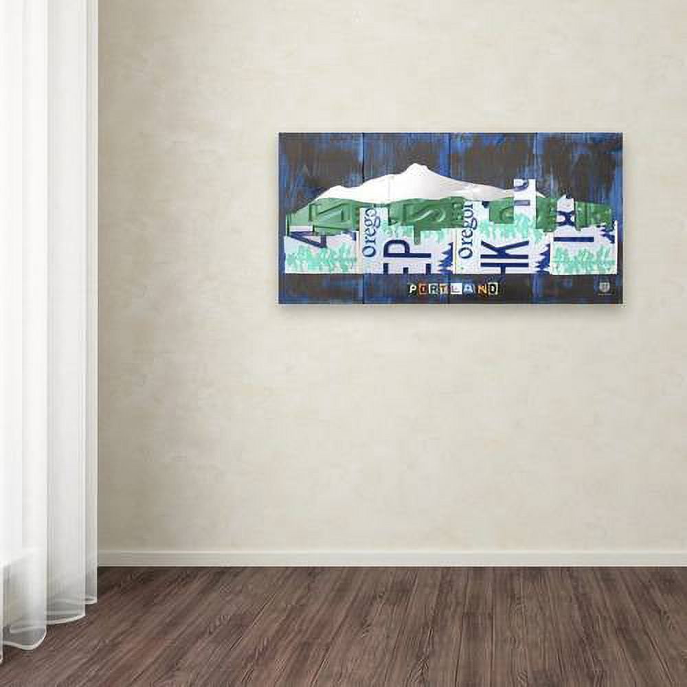Design Turnpike 'Portland Skyline License Plate' Canvas Art