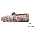 thumbnail image 7 of Hinvhai Mesh Ballet Flats for Women Buckle Strap Comfy Casual office Fishnet Ballerina Flat Shoes Pink 6.5(38), 7 of 7