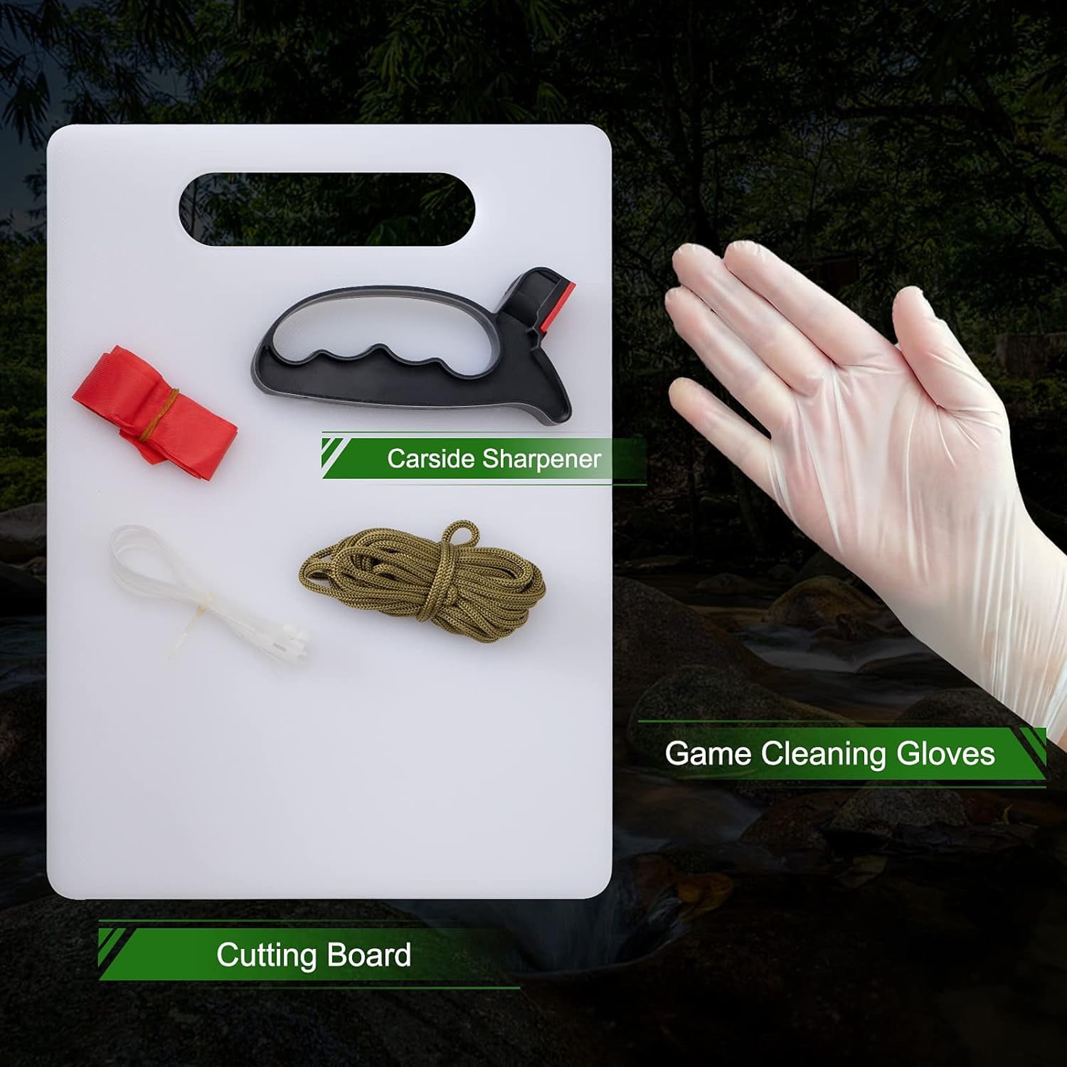 GVDV Hunting Knife Set for Hunting, Fishing, Camping, 14 Pieces