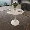 thumbnail image 3 of Velets Tulip Mid Century Modern Dining Table/Coffee Table with Round Top & Pedestal Base, Functional Table for Dining Room & Living Room - Perfect for Breakfast Nooks & Kitchens (White, 32"), 3 of 5