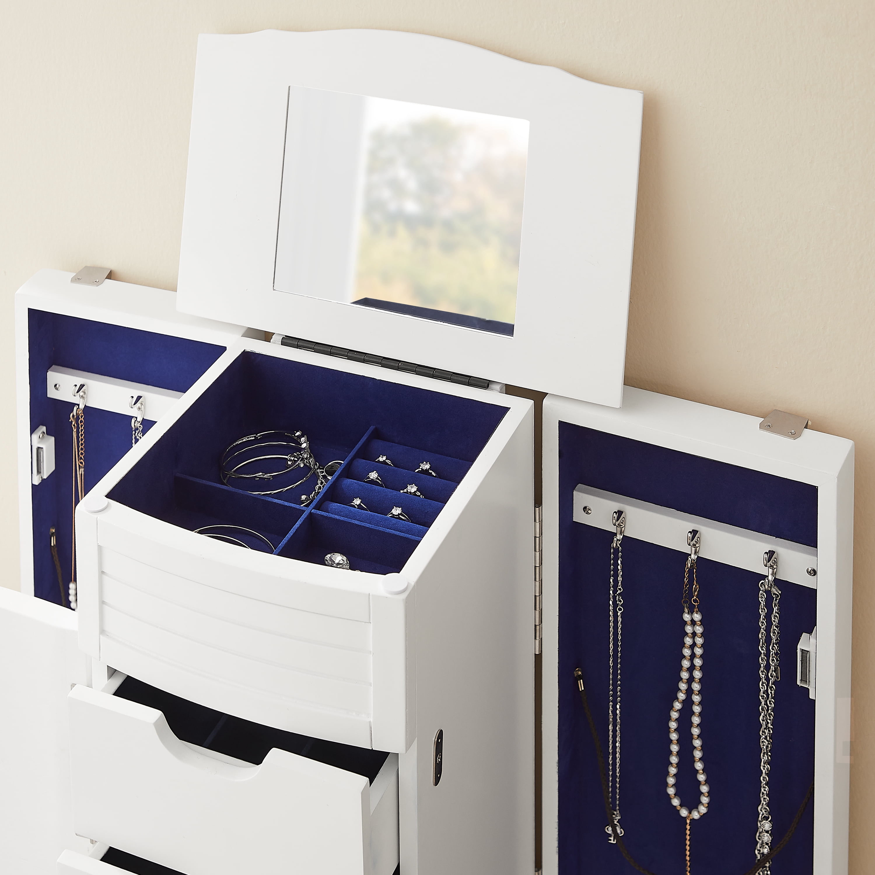 Powell Adamson Jewelry Armoire, White