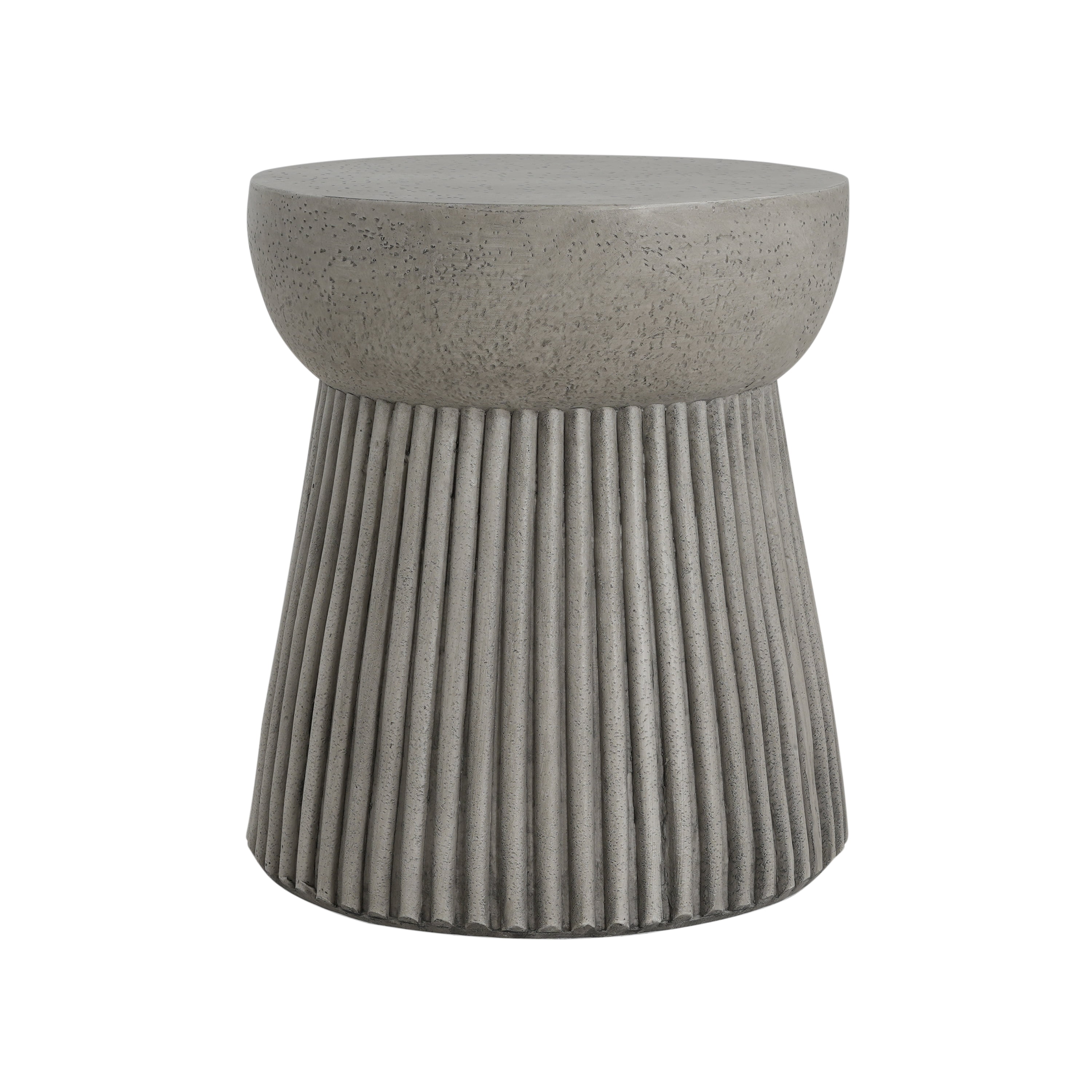 Side Table, Outdoor Lightweight Concrete Table for Patio Balcony Garden, Concrete Finish