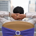 thumbnail image 1 of 1PCS Premium Elastic Chair Sashes with Adjustable Buckle Slider, Stretchable Chair Cover Bands for Wedding Decorations, Banquet Reception Party Ceremony Chair Bows, Universal Fit Polyester Chair Ties, 1 of 4