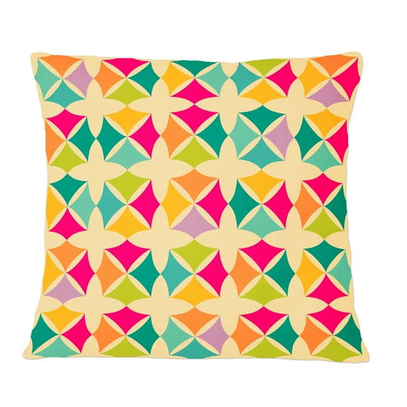 Designart Abstract Retro Geometric Pattern III' Mid-Century Modern Throw Pillow - 12x20