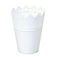 thumbnail image 1 of Flower pot Plastic Hollow Flower Holder Crown Lace Pierced Flower Vase Storage, 1 of 10