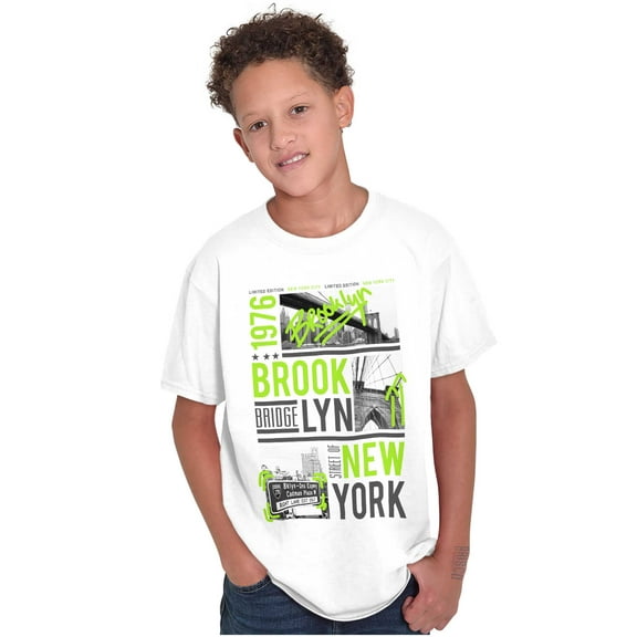 Brooklyn Bridge New York Graffiti Crewneck T Shirts Boy Girl Teen Brisco Brands S