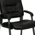 thumbnail image 6 of Flash Furniture Black LeatherSoft Executive Side Reception Chair with Titanium Gray Powder Coated Frame, 6 of 11