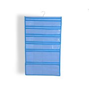 Yes4All Hanging Jewelry Organizer with 48 Vinyl Pockets (Light Blue)