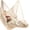 Beige, variant on Hanging Hammock Chair Swing with Foot Rest - Indoor and Outdoor Hanging Chair - Quick Easy Setup with Durable Hardware - Full Body Support - 440 Lbs Capacity