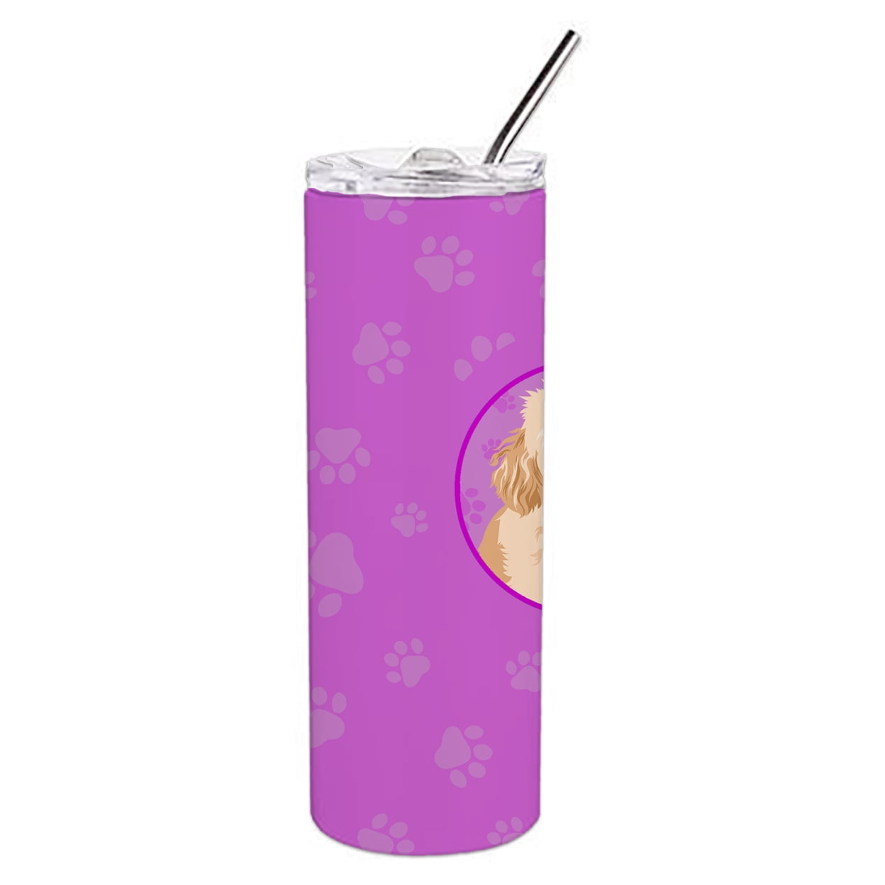 Carolines Treasures WDK1390TBL20 Poodle Toy Apricot Stainless Steel 20 oz Skinny Tumbler Pink 20 oz multicolor