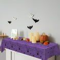 thumbnail image 4 of 2 Pack  Tablecloths,54"x108" Plastic Table Cloth Disposable for Rectangle Tables,Table Cover for Dinner Outdoor Picnic Birthday Bridal Wedding Baby Shower Party Decoration Halloween Purple Web, 4 of 15