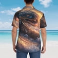 thumbnail image 5 of Salouo Mythical Serpent Mountain Sunrise for Hawaiian Shirt for Men,Summer Beach Casual Short Sleeve Button Down Shirts Men's Regular-Fit Short-Sleeve Print Shirt -Small, 5 of 6