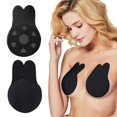 thumbnail image 2 of 2 unids/par mujeres transpirable sin tirantes Push Up Bra forma de conejo sujetador Invisible de silicona reutilizable, 2 of 8