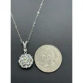 thumbnail image 3 of ORLOV DIAMONDS 14k White Gold Plated 2Ct Moissanite Women's Delicate Pendant Chain, 3 of 3