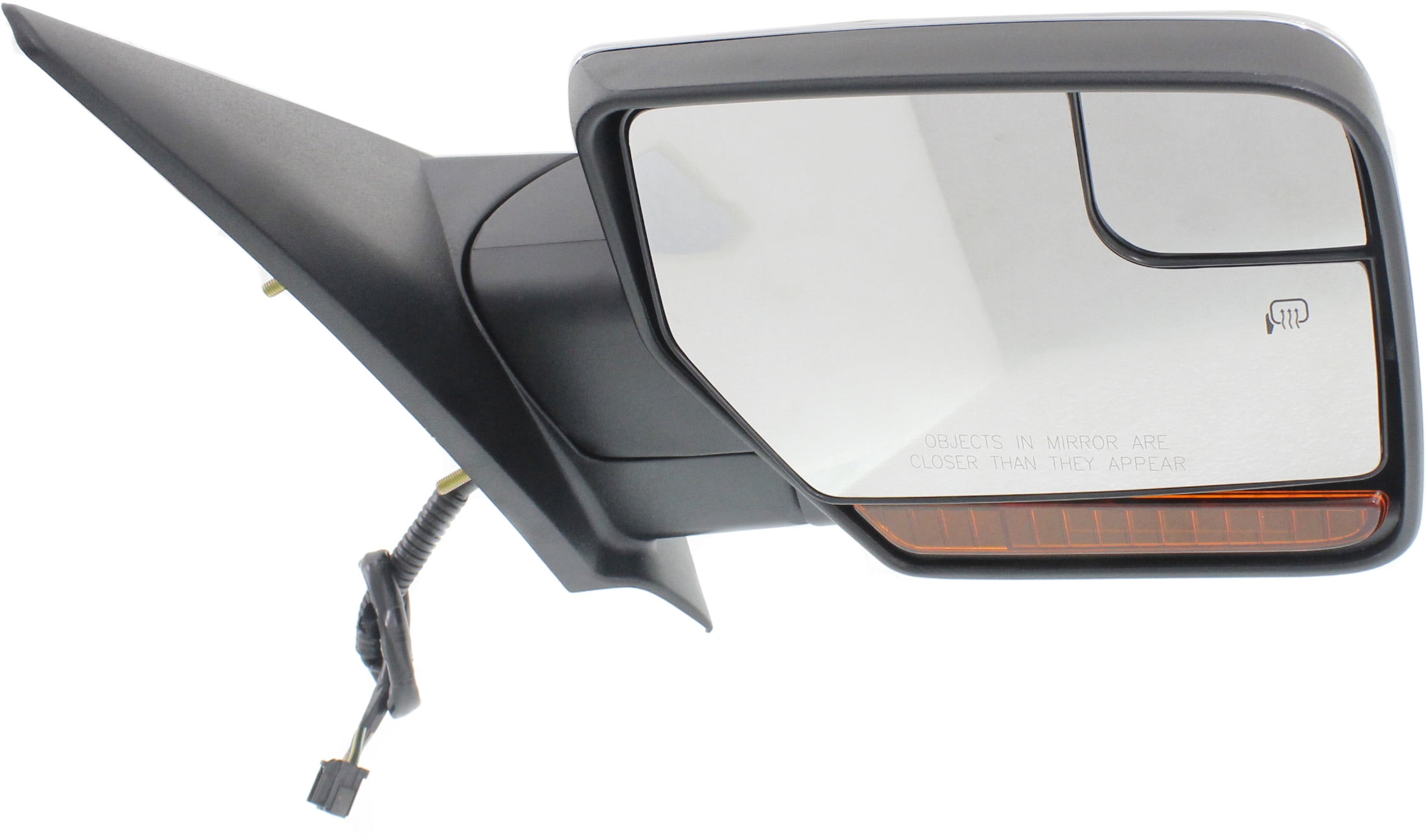 Mirror Compatible With 2013-2014 Ford Expedition Lincoln Navigator Right Passenger Side Heated w/ Blind Spot Corner Glass In-housing Signal Light Chrome Kool-Vue