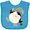 Turquoise, variant on Inktastic Happy Christmas Penguin Boys or Girls Baby Bib