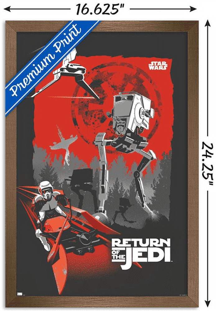 Star Wars: Return of the Jedi - Scout Trooper Wall Poster, 14.725" x 22.375", Framed