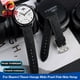 thumbnail image 2 of Correa de reloj de piel de pez con perla del diablo de 20 mm y 22 mm para Huawei Tissot Omega Mido, resistente al desgaste y a los arañazos, negra, azul y roja, 2 of 5