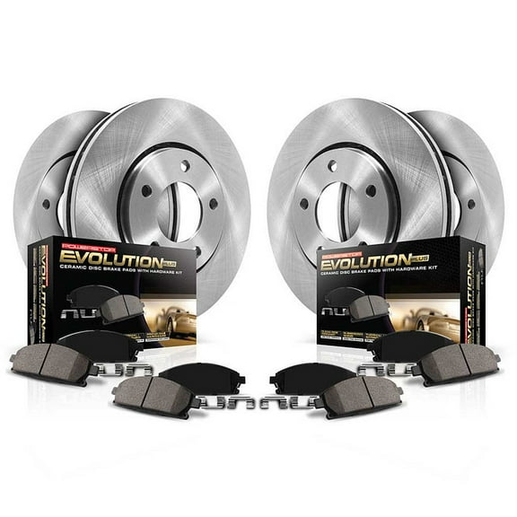 Power Stop Front and Rear Stock Replacement Brake Pad and Rotor Kit KOE2413