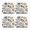Botanical Floral Print, variant on Outdoor Patio Chair Cushions Set of 4, Water-Repellent U-Shape Thick Foam Seat Cushions with Ties, 17"x16"x2" All-Weather Cushions for Garden Patio & Dining Chairs, Black White Striped