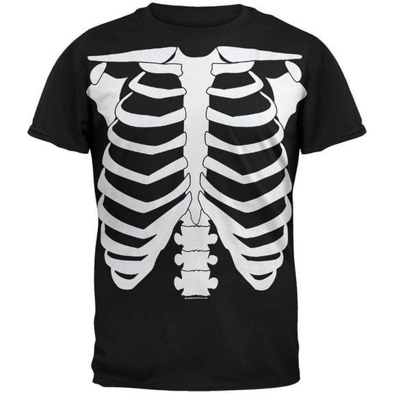 Halloween Costume Big Boys Skeleton Glow In The Dark Costume T Shirt - Youth X-Large
