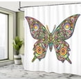 thumbnail image 5 of Ambesonne Psychedelic Shower Curtain, Butterfly Spiral Wild, 69"Wx75"L, Multicolor, 5 of 5