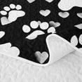 thumbnail image 5 of Homewish Cute Dog Paw Quilt Full,Pet Themed Full Bedspread Sets,Black,3 Pieces, 5 of 7